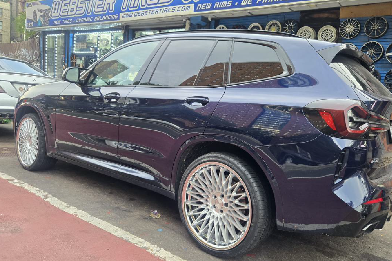 Azad AZSLS2.0 Wheels Rims 22 Inches Brushed Silver with SS Lip - Imagen 4