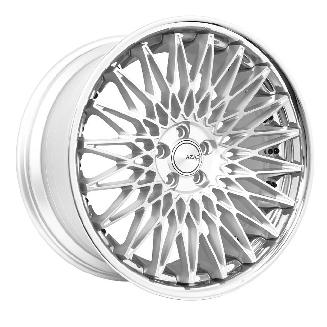 Azad AZSLS2.0 Wheels Rims 22 Inches Brushed Silver with SS Lip
